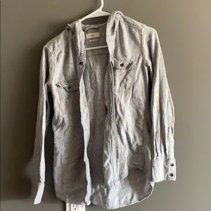 TNA long sleeve blouse with hood